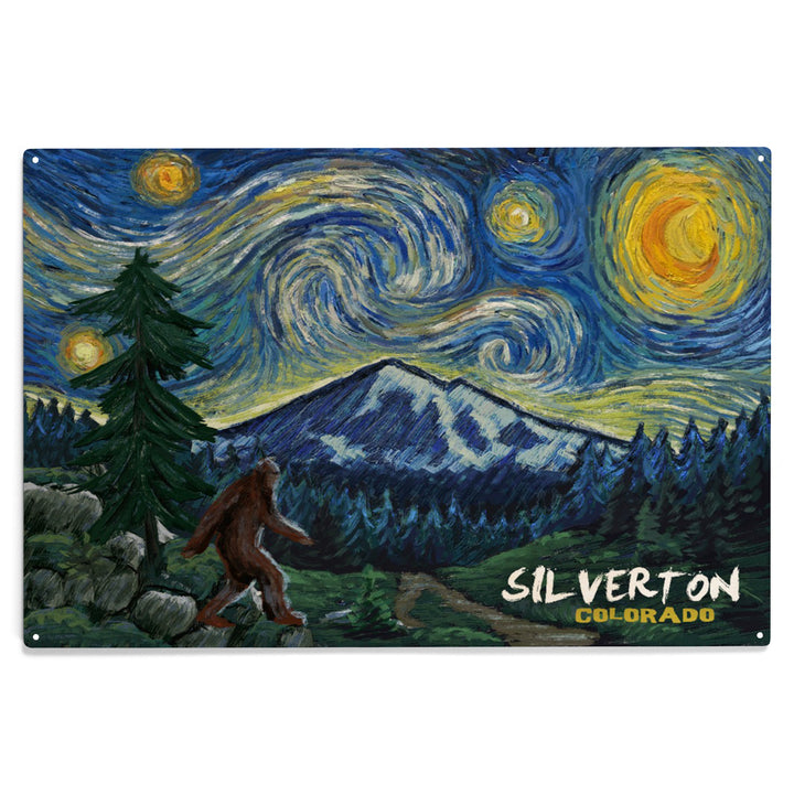 Silverton, Colorado, Bigfoot, Starry Night, Wood Sign and Postcards