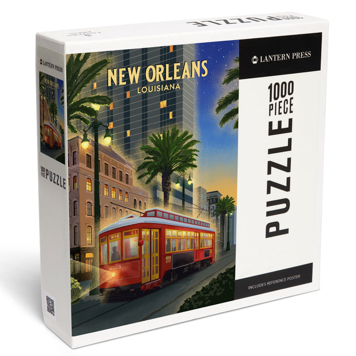 New Orleans, Louisiana, Lithograph, Canal Street, Red Ladies, 1000 Piece Jigsaw Puzzle