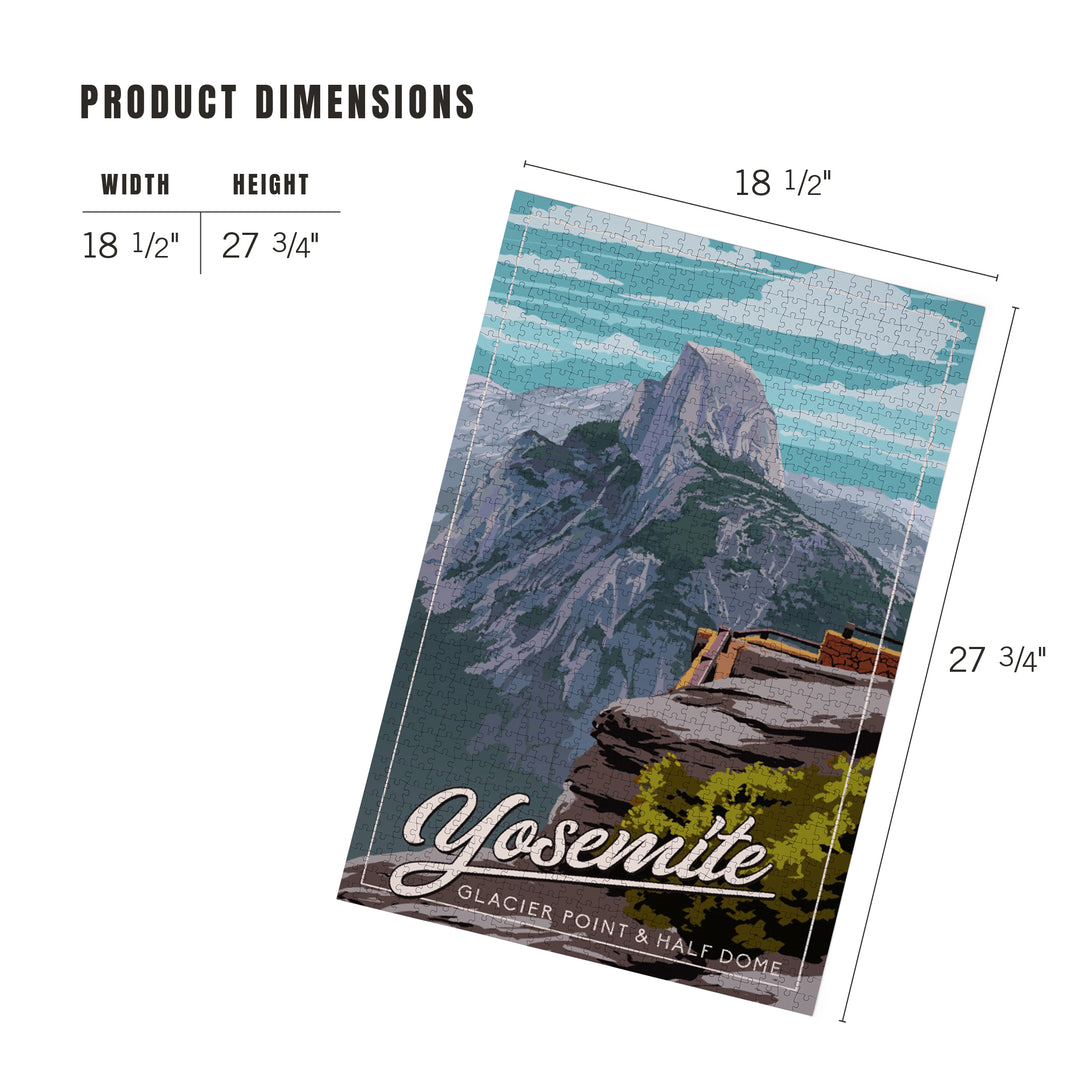 Yosemite National Park, California, Glacier Point and Half Dome View, 1000 Piece Jigsaw Puzzle