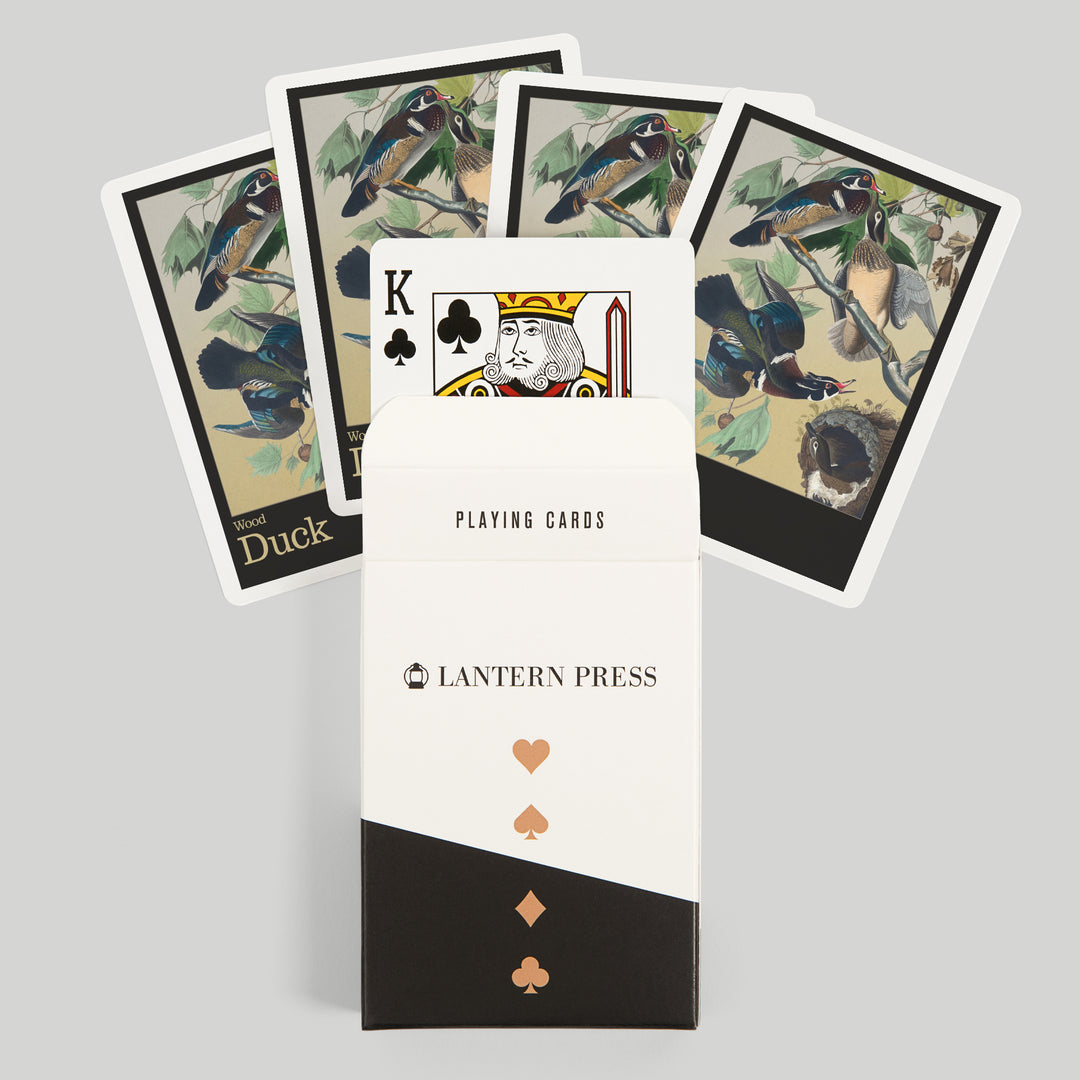 Playing Cards, Audubon Birds of North America, Wood Duck, 52 Card Deck with Jokers in Box, Unique Art
