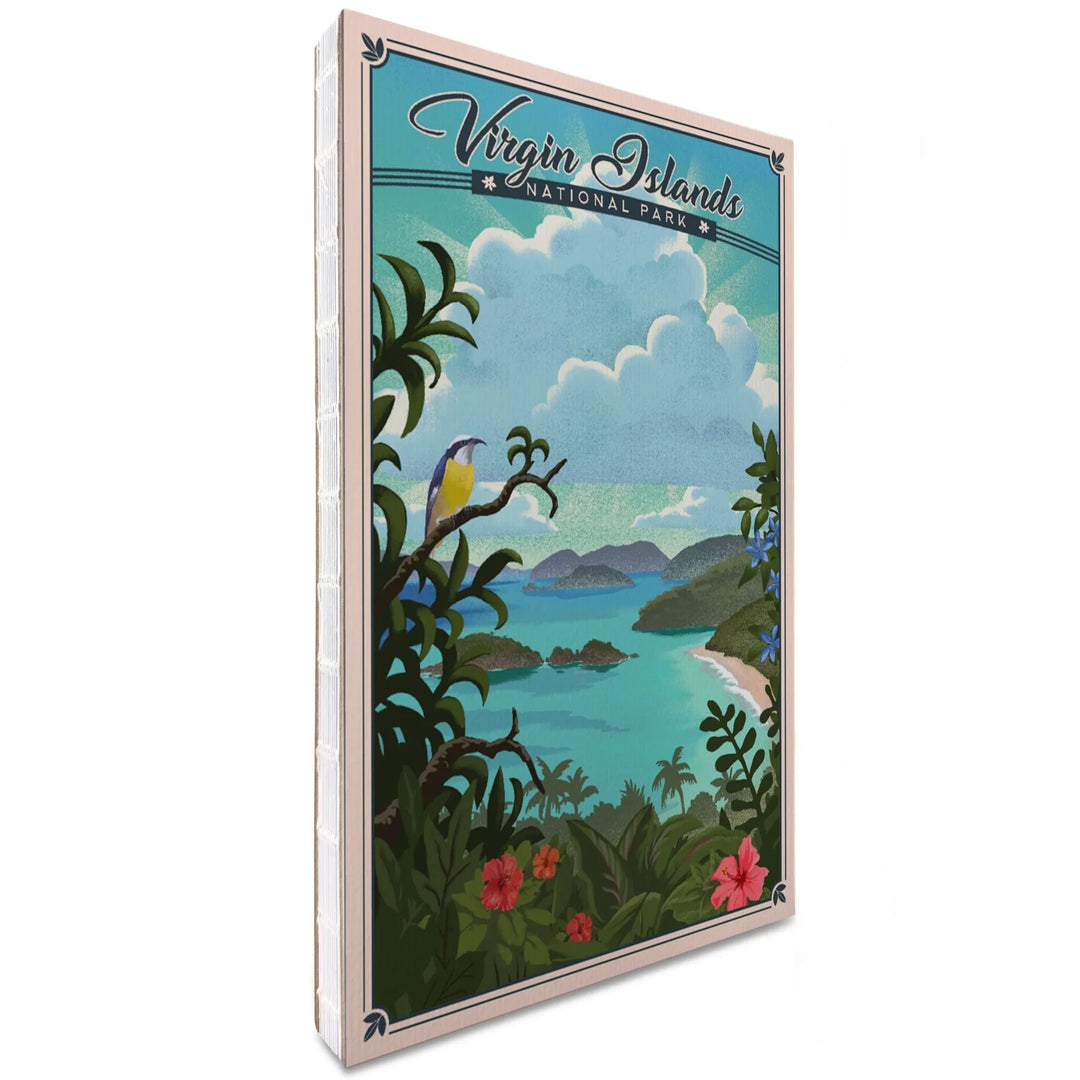 Lined 6x9 Journal, Virgin Islands National Park, Lithograph, Lay Flat, 193 Pages, FSC paper