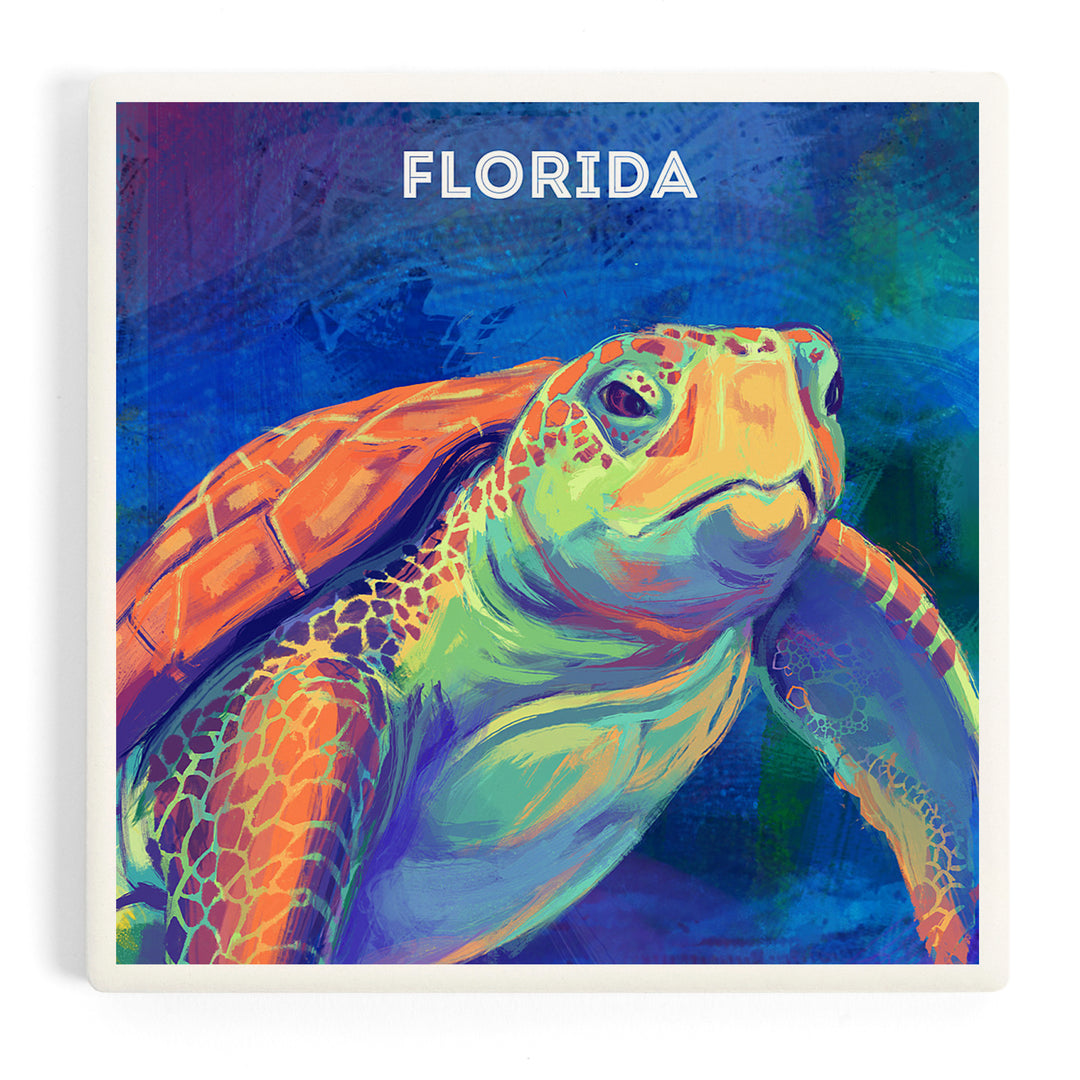 Florida, Vivid, Sea Turtle, Coasters