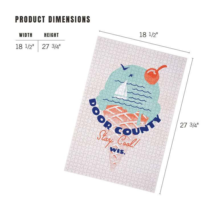 Door County, Wisconsin, Dockside Series, Stay Cool, 1000 Piece Jigsaw Puzzle