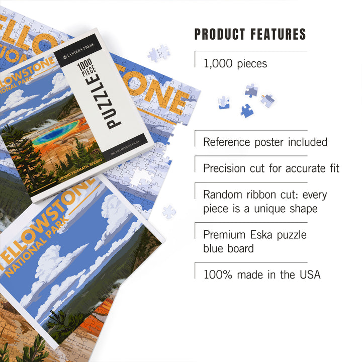 Yellowstone National Park, Grand Prismatic Spring, Jigsaw Puzzle