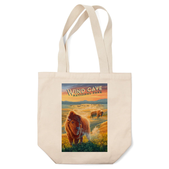 Wind Cave National Park, South Dakota, Oil Painting, Tote Bag