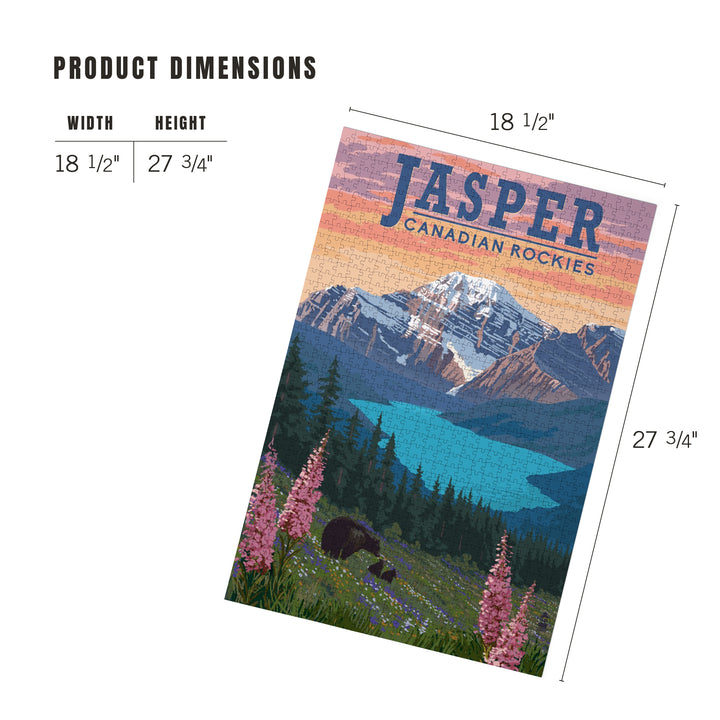 Jasper, Canada, Bear and Spring Flowers, Jigsaw Puzzle