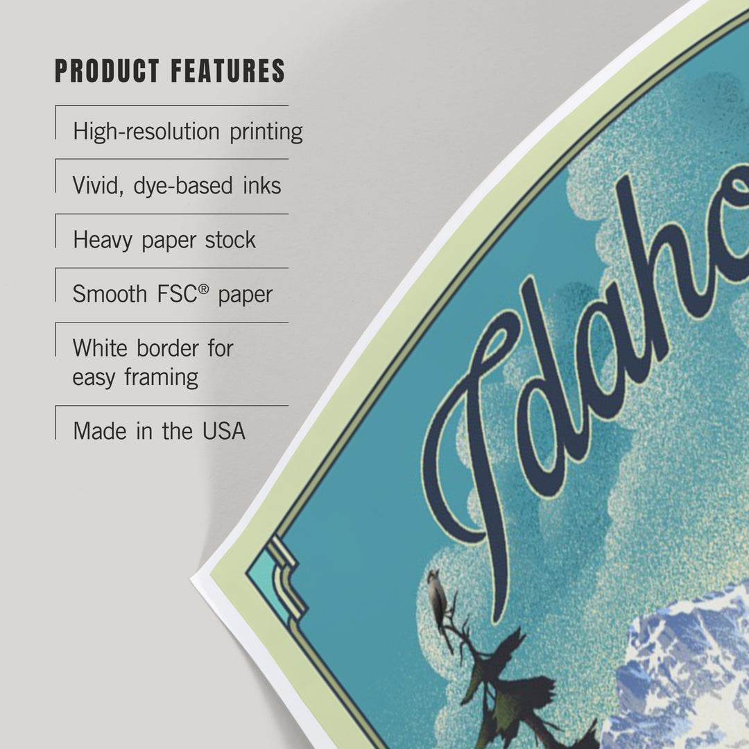 Idaho, Lake, Lithograph, Art & Giclee Prints