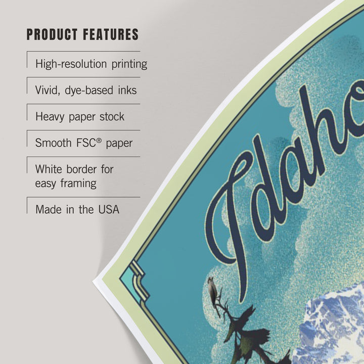 Idaho, Lake, Lithograph, Art & Giclee Prints