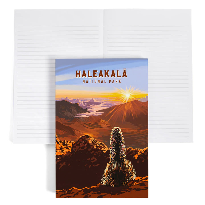 Lined 6x9 Journal, Haleakala National Park, Hawaii, Painterly Series, Lay Flat, 193 Pages, FSC paper