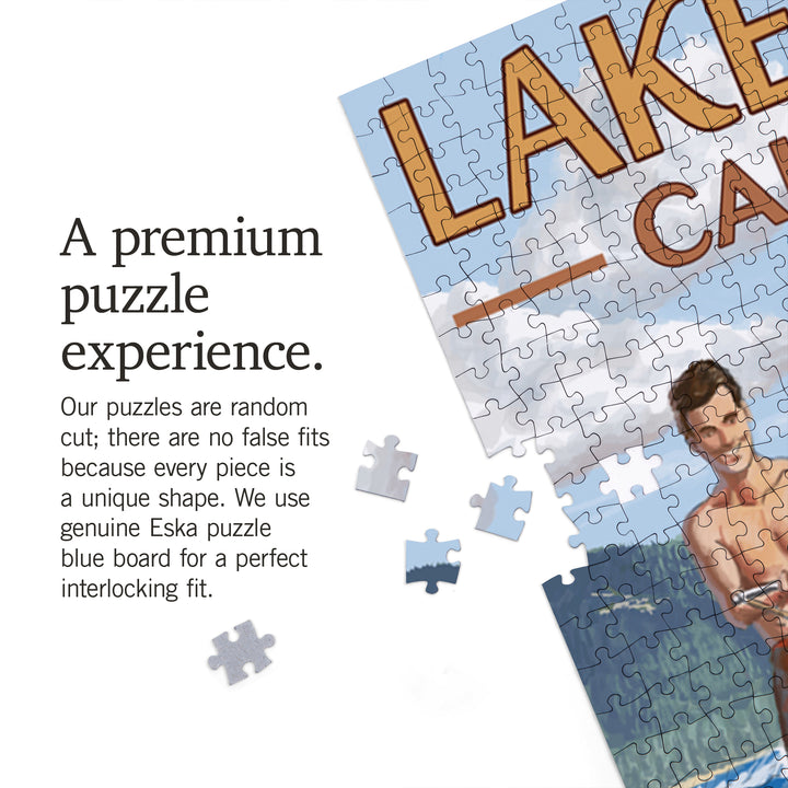 Lake Tahoe, California, Water Skiing Scene, Jigsaw Puzzle