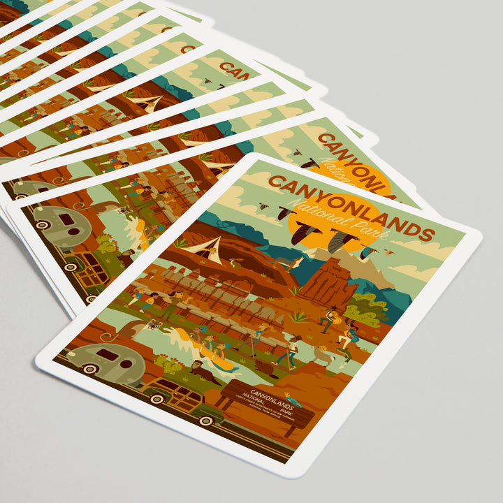 Playing Cards, Canyonlands National Park, Utah, Geometric National Park Series, 52 Card Deck with Jokers in Box, Unique Art