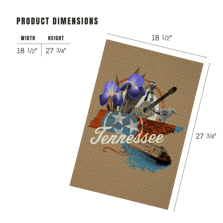 Tennessee, State Photomontage, State Series, Jigsaw Puzzle
