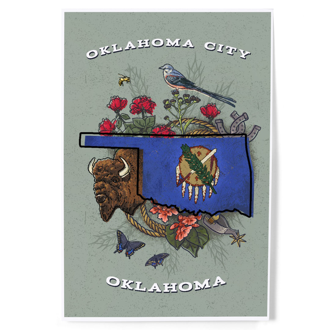 Oklahoma City, Oklahoma, State Treasure Trove, Art & Giclee Prints
