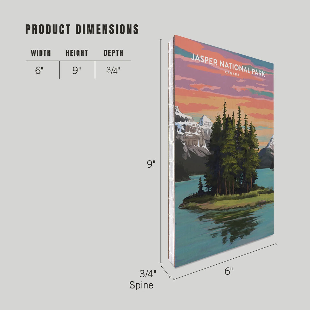 Lined 6x9 Journal, Jasper National Park, Canada, Lay Flat, 193 Pages, FSC paper