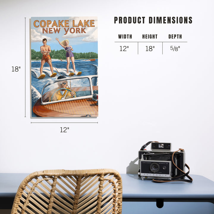 Copake Lake, New York, Painterly, Wake Ski, Wood Signs and Postcards