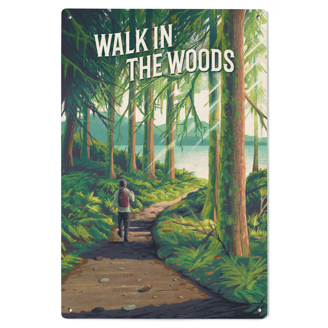 Walk in the Woods, Day Hike wood signs and postcards