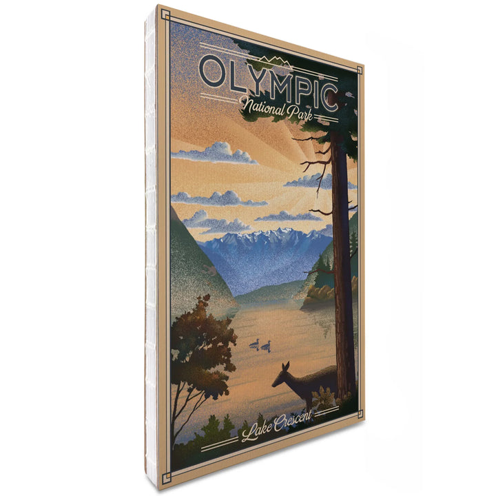 Lined 6x9 Journal, Olympic National Park, Washington, Lithograph, Lay Flat, 193 Pages, FSC paper