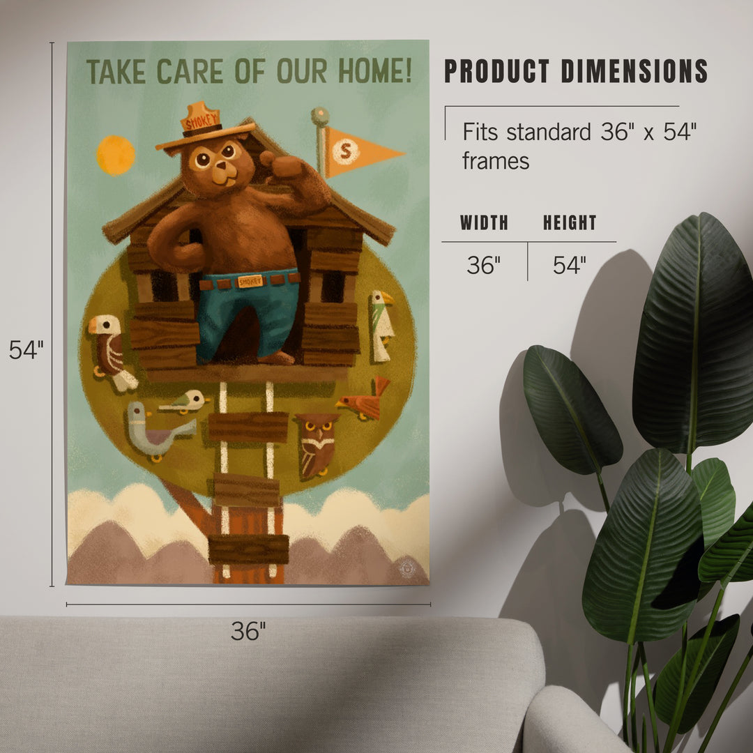 Smokey Bear, Treehouse, Officially Licensed, Art & Giclee Prints