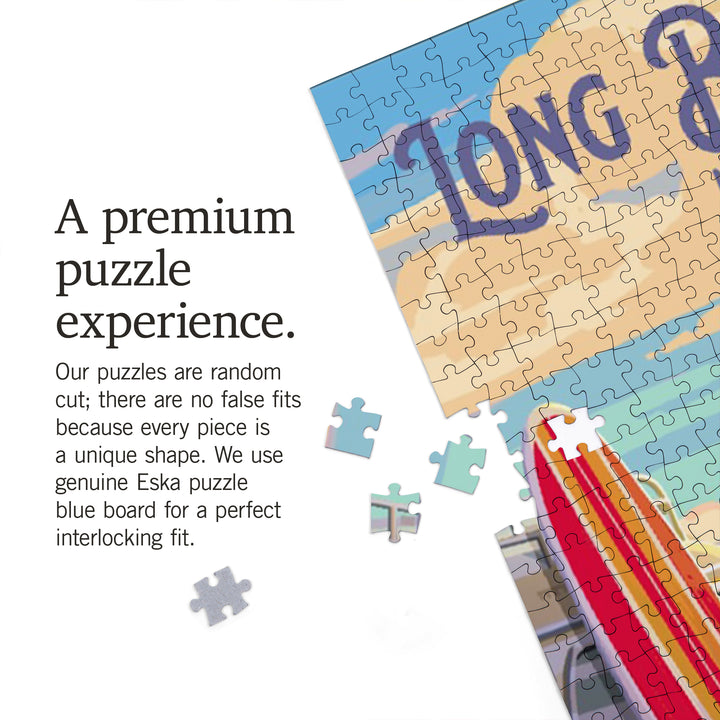 Long Beach Island, New Jersey, Painterly, Beach Activities, 1000 Piece Jigsaw Puzzle