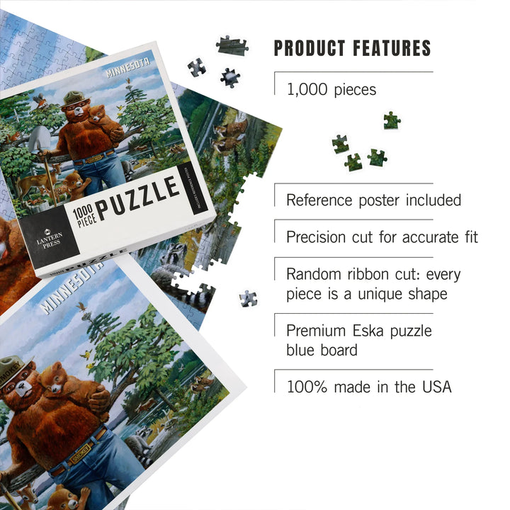 Minnesota, Smokey Bear, Smokey Says, Prevent Wildfires, 1000 Piece Jigsaw Puzzle