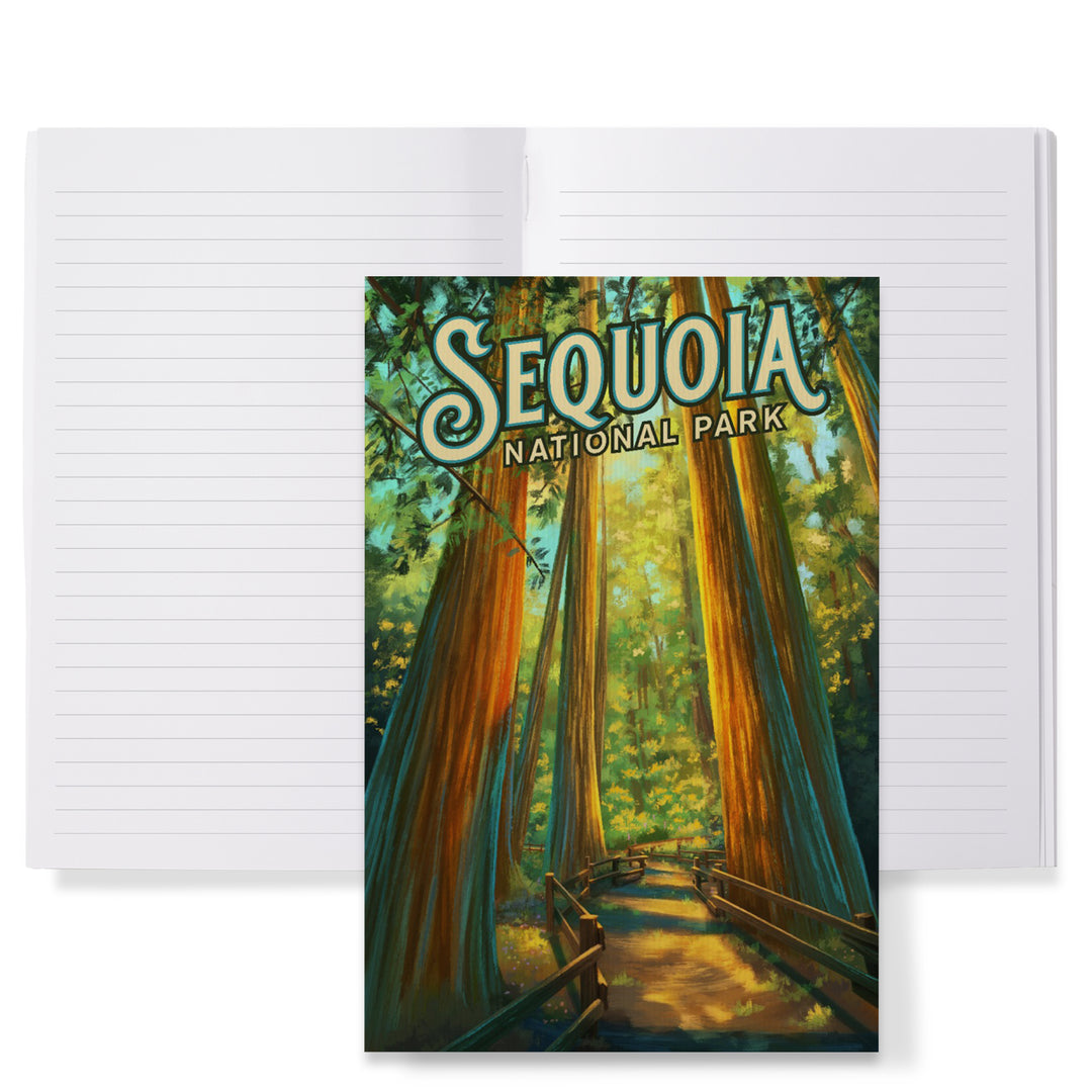 Lined 6x9 Journal, Sequoia National Park, California, Oil Painting, Lay Flat, 193 Pages, FSC paper