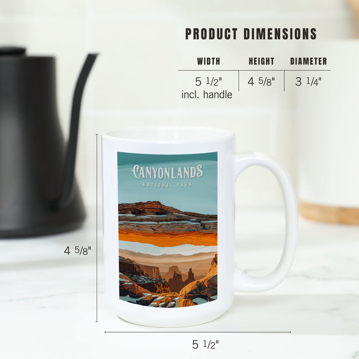 Canyonlands National Park, Utah, Painterly National Park Series, Ceramic Mug