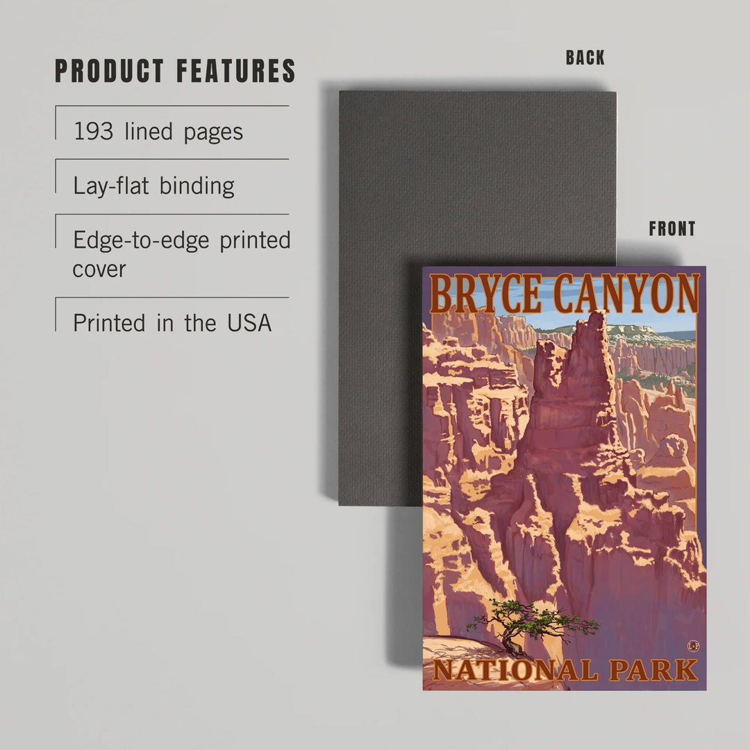 Lined 6x9 Journal, Bryce Canyon National Park, Utah, Scene #1, Painterly Series, Lay Flat, 193 Pages, FSC paper