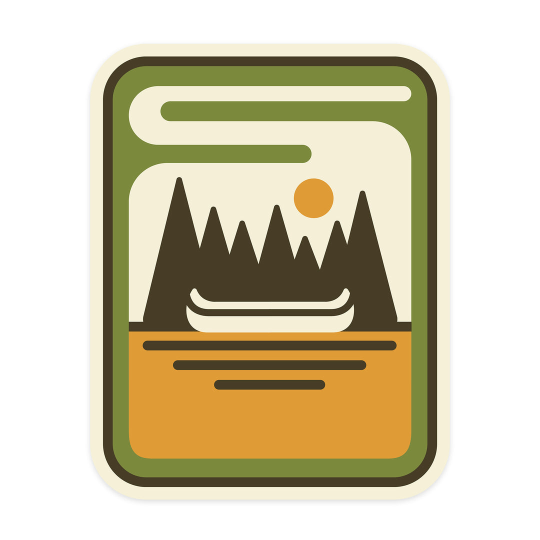 Simple Vector, Canoe, Vinyl Sticker