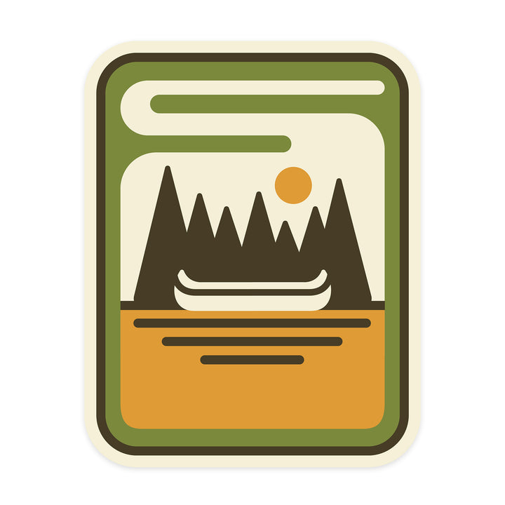 Simple Vector, Canoe, Vinyl Sticker
