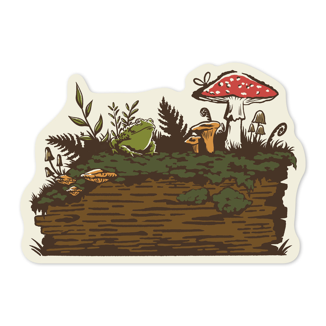 Vintage Linework, Mushrooms, Vinyl Sticker