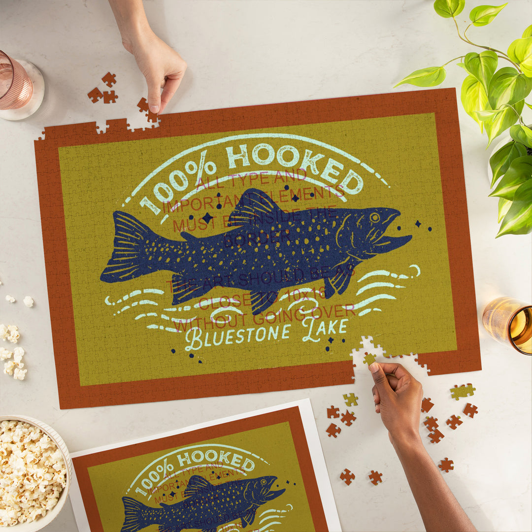 Bluestone Lake, WV, Lake Life Series, 100 Percent Hooked, 1000 Piece Jigsaw Puzzle