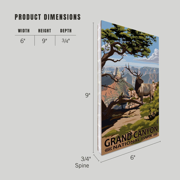 Lined 6x9 Journal, Grand Canyon National Park, Arizona, Elk and Point Imperial, Lay Flat, 193 Pages, FSC paper