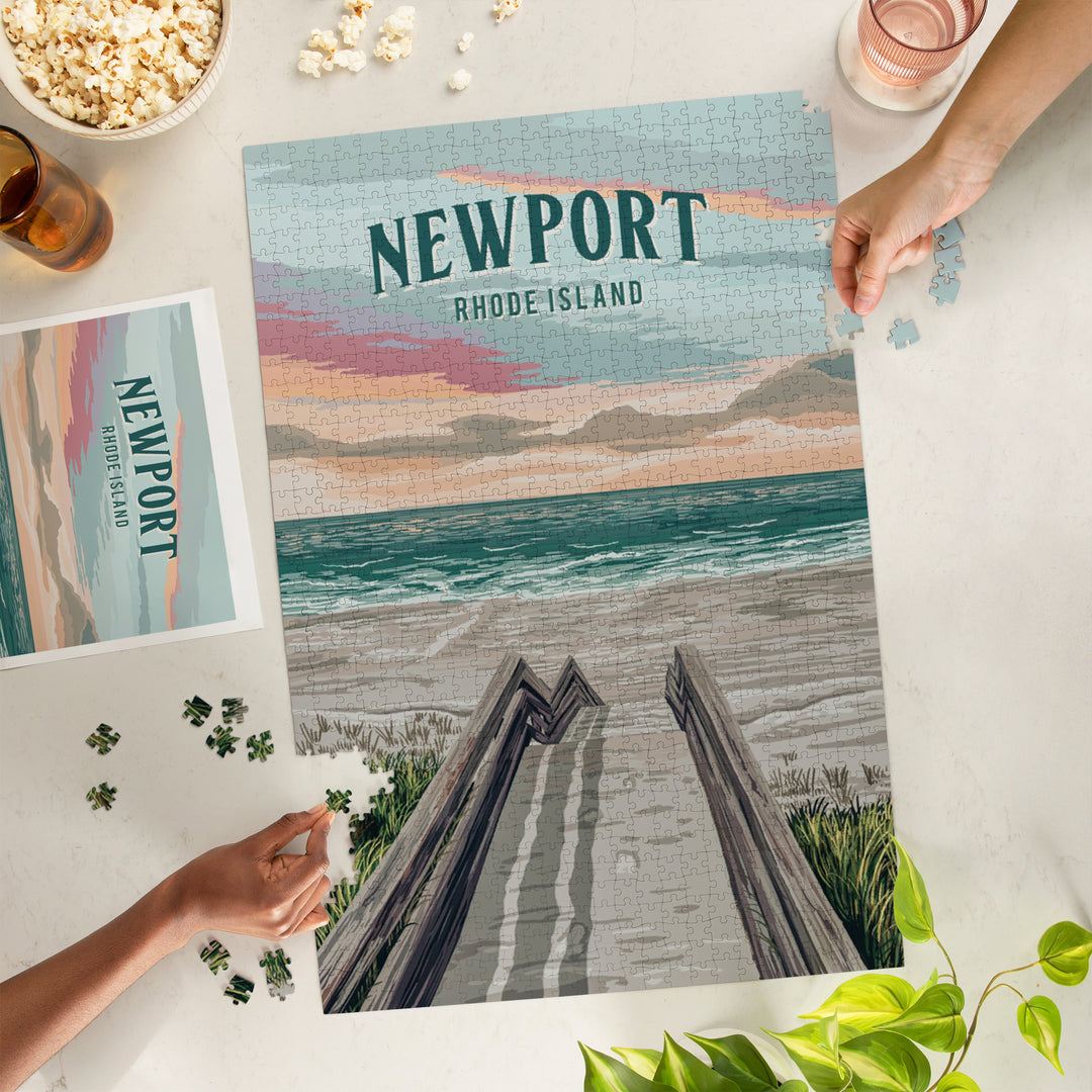 Newport, Rhode Island, Boardwalk, Jigsaw Puzzle