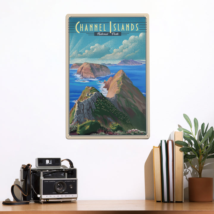 Channel Islands National Park, California, Lithograph National Park Series, Metal Signs