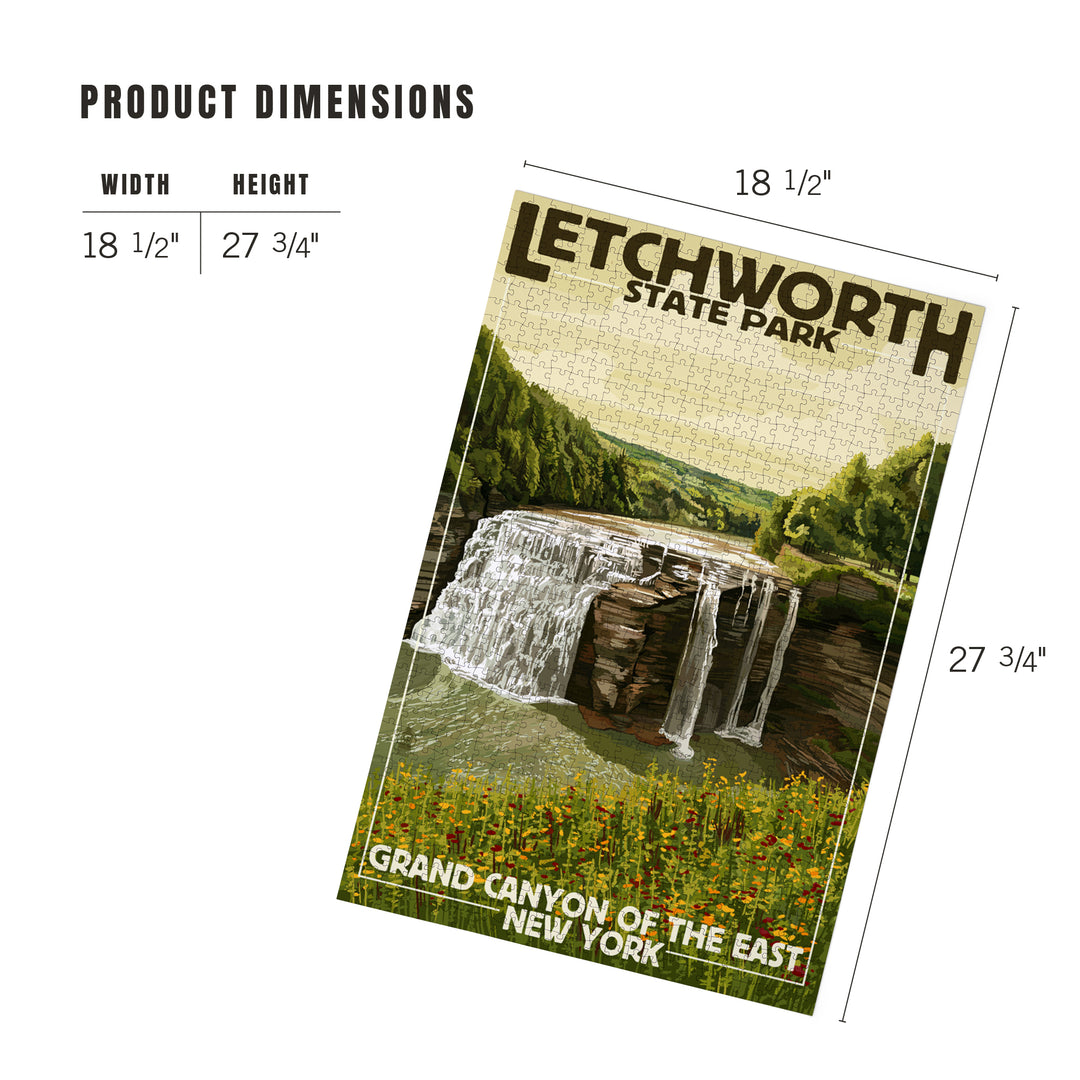 Letchworth State Park, New York, Middle Falls, Grand Canyon of the East, Jigsaw Puzzle