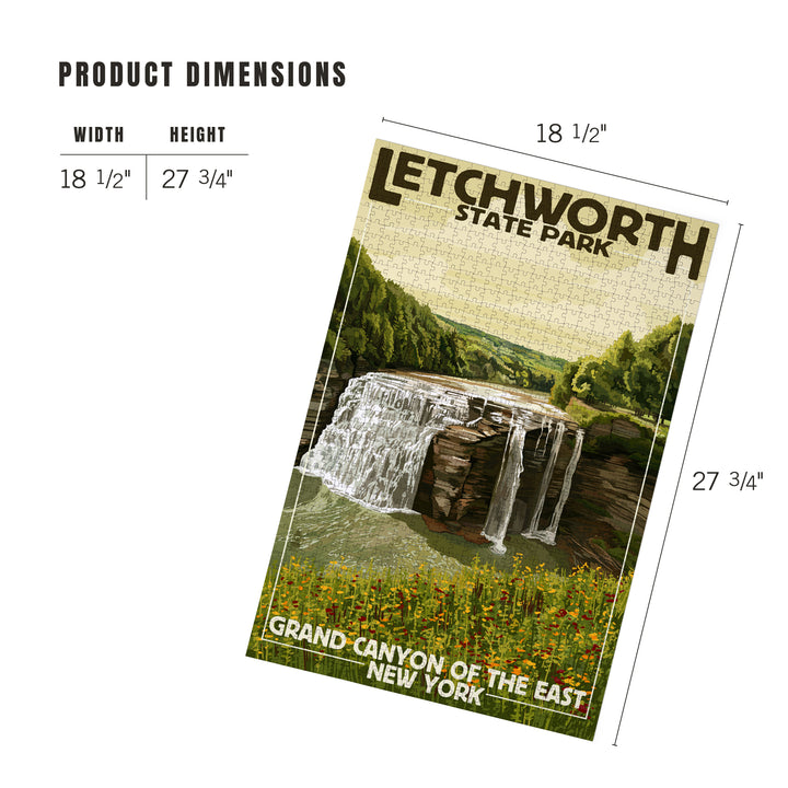 Letchworth State Park, New York, Middle Falls, Grand Canyon of the East, Jigsaw Puzzle