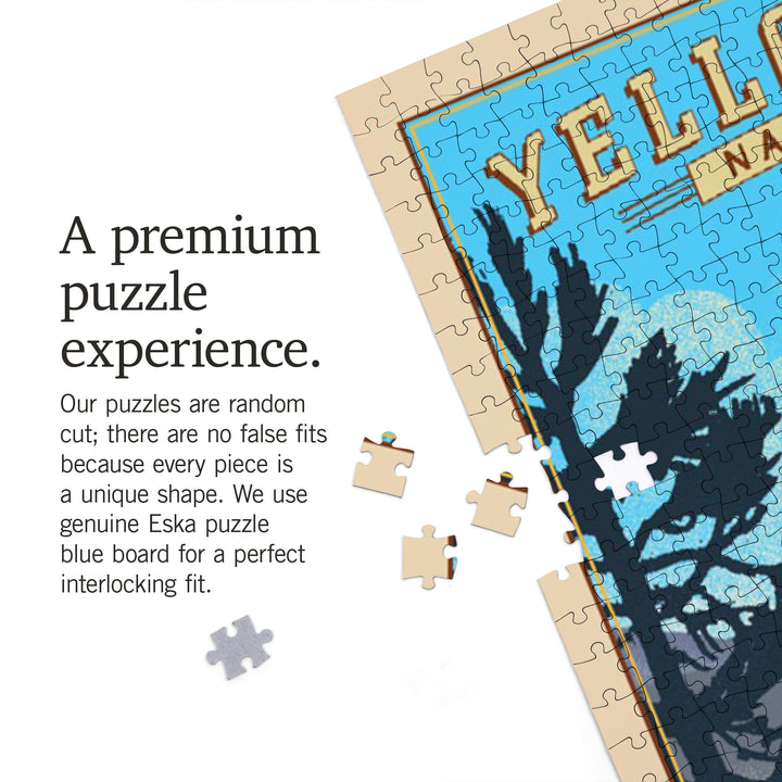 Yellowstone National Park, Wyoming, Grand Prismatic Spring, Lithograph, 1000 Piece Jigsaw Puzzle