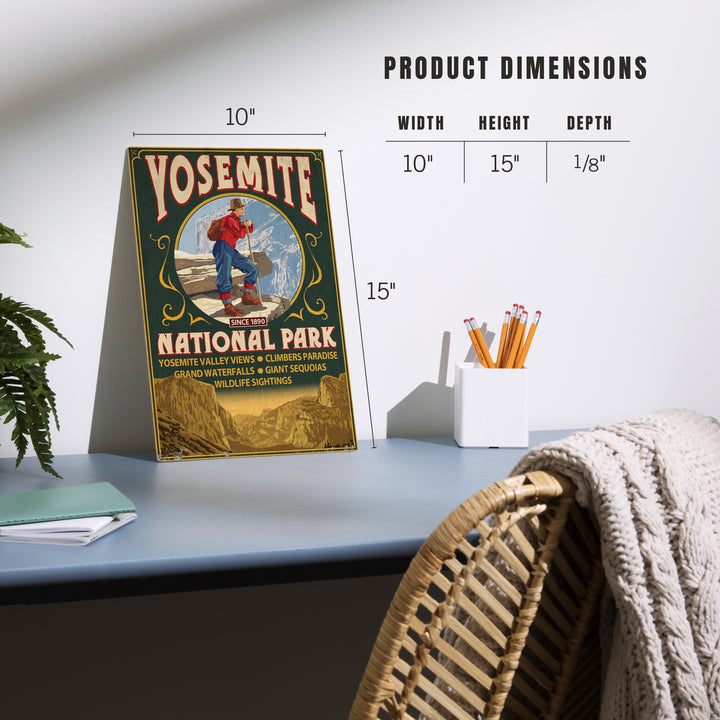 Yosemite National Park, California, Half Dome Vintage Sign, Wood Sign and Postcards