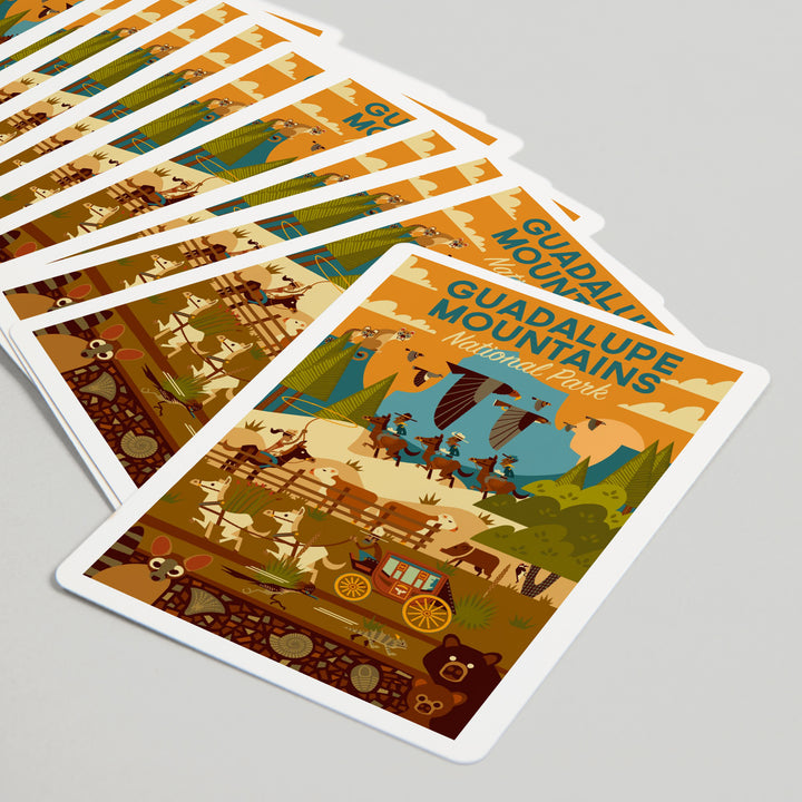 Playing Cards, Guadalupe Mountains National Park, Texas, Geometric, 52 Card Deck with Jokers in Box, Unique Art
