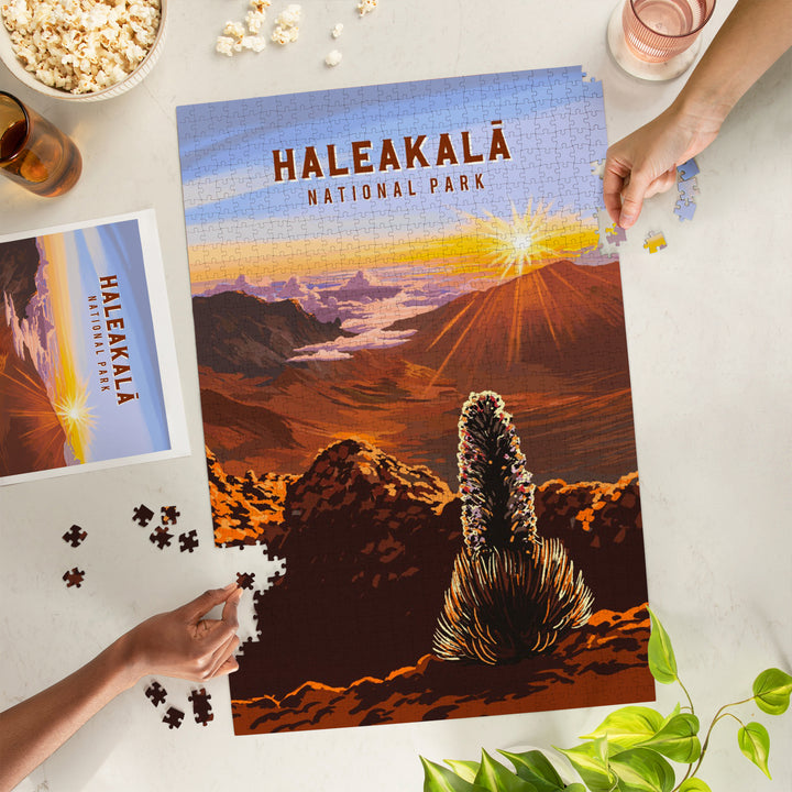 Haleakala National Park, Hawaii, Painterly Series, Jigsaw Puzzle