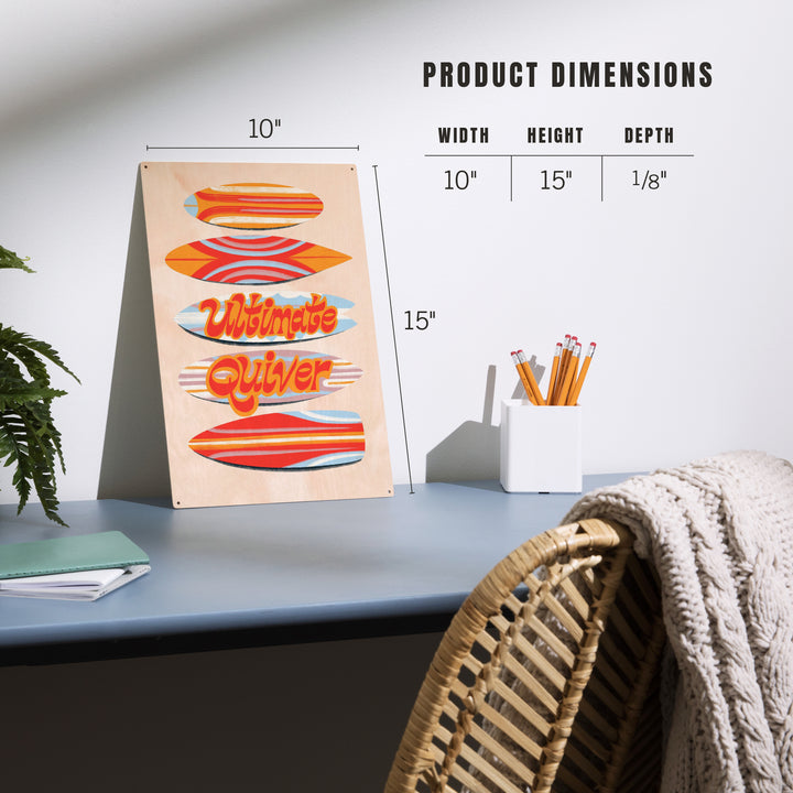 Secret Surf Spot Collection, Surfboards, Ultimate Quiver, Wood Sign and Postcards