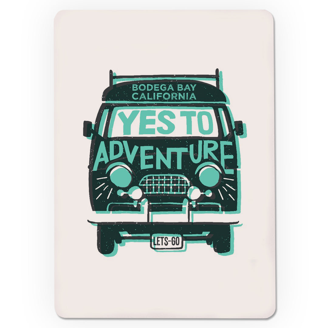 Playing Cards, Bodega Bay, California, Yes to Adventure, Outdoor More Series, Van, 52 Card Deck with Jokers in Box, Unique Art