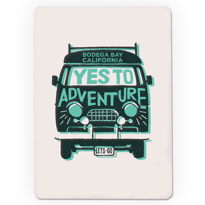 Playing Cards, Bodega Bay, California, Yes to Adventure, Outdoor More Series, Van, 52 Card Deck with Jokers in Box, Unique Art