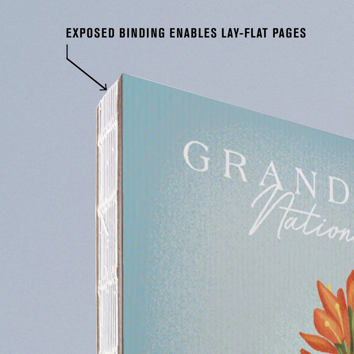 Lined 6x9 Journal, Grand Teton National Park, Wyoming, Indian Paintbrush, Lay Flat, 193 Pages, FSC paper