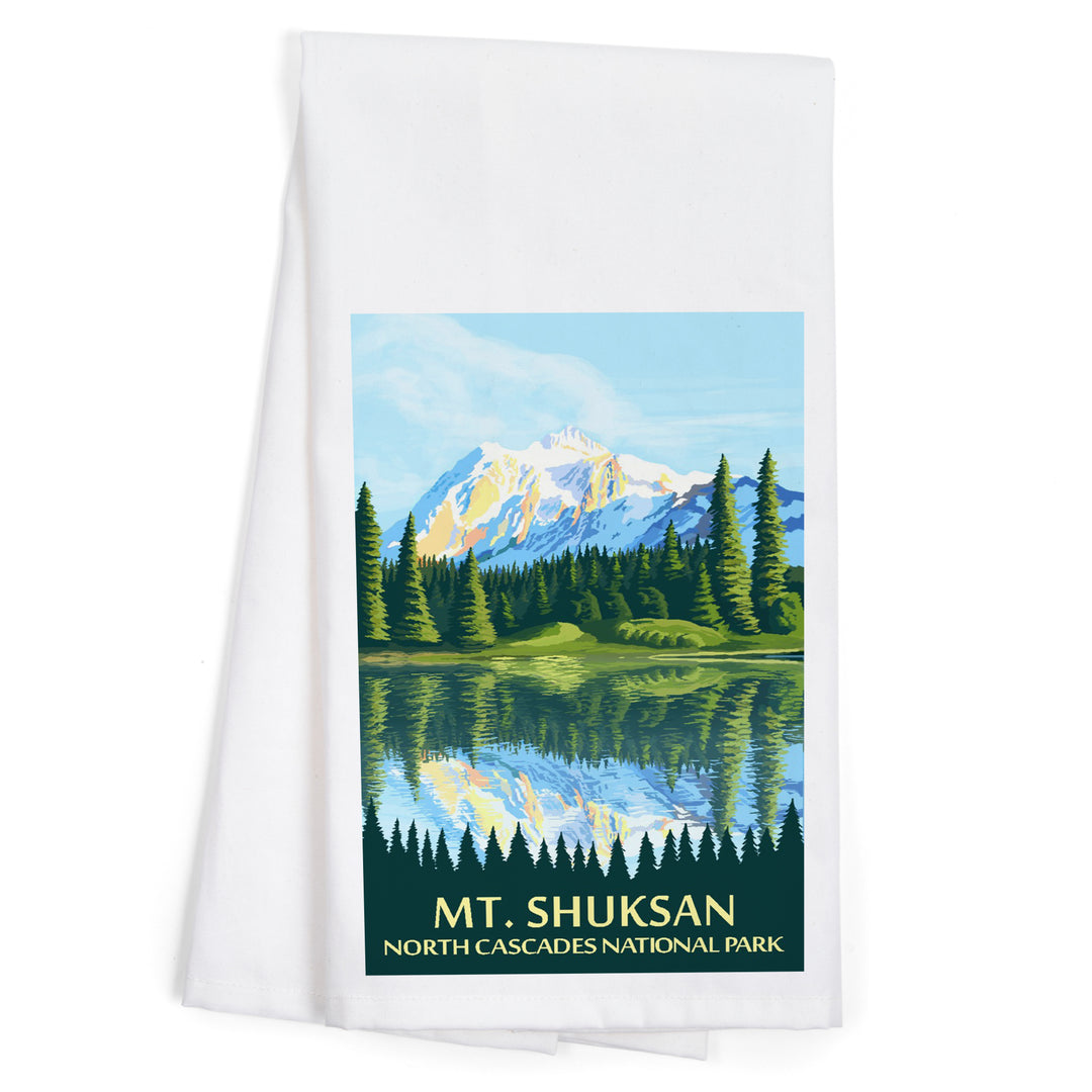 North Cascades National Park, Washington, Mt Shuksan, Organic Cotton Kitchen Tea Towels