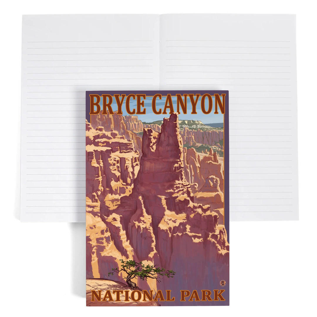 Lined 6x9 Journal, Bryce Canyon National Park, Utah, Scene #1, Painterly Series, Lay Flat, 193 Pages, FSC paper