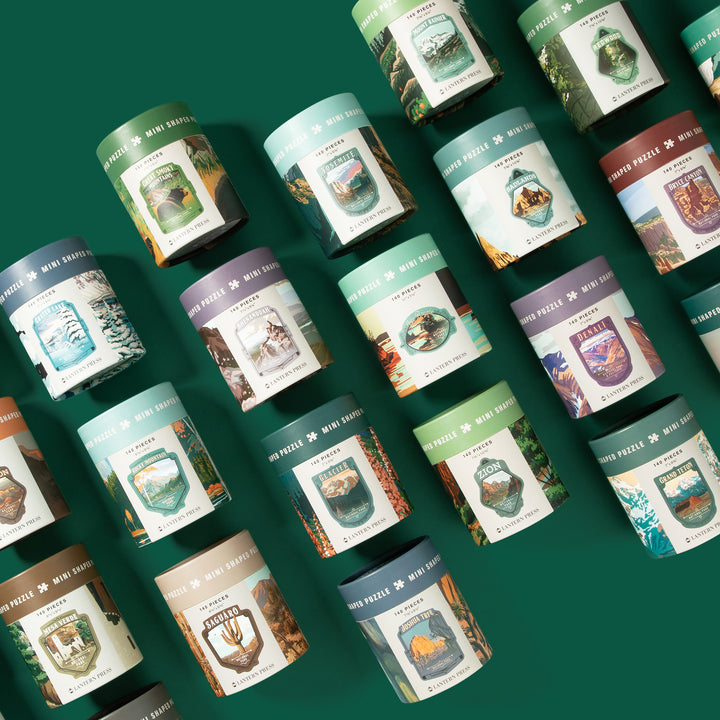 Lantern Press Mini Shaped Adult Jigsaw Puzzle, Protect Our National Parks (Sequoia)