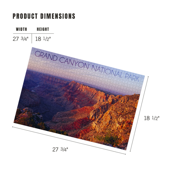 Grand Canyon National Park, Arizona, Watchtower and River at Sunset, 1000 Piece Jigsaw Puzzle