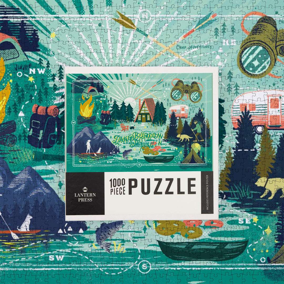 South Haven, Michigan, Lake Life Series, Collage, Landscape With Mountain, 1000 Piece Jigsaw Puzzle