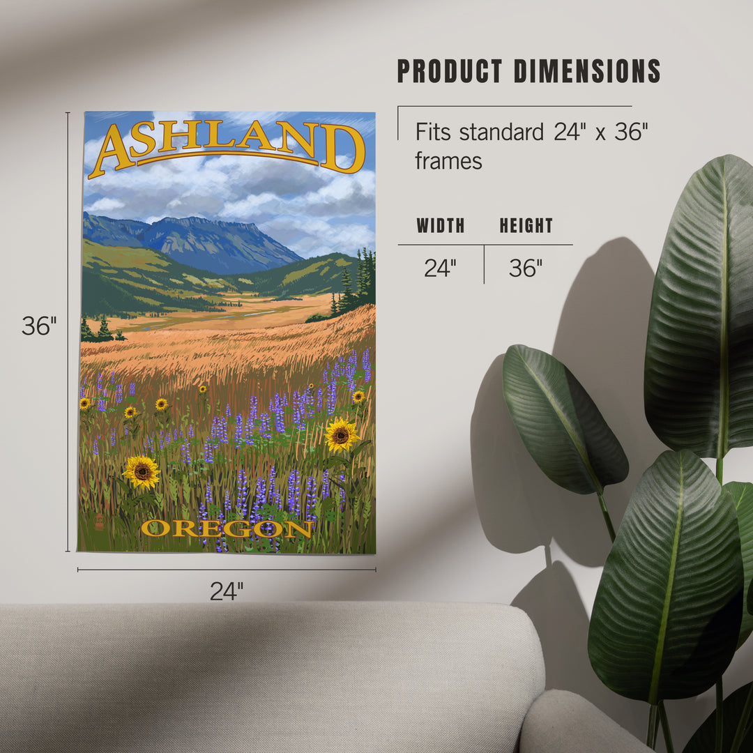Ashland, Oregon, Field and Flowers, Art & Giclee Prints